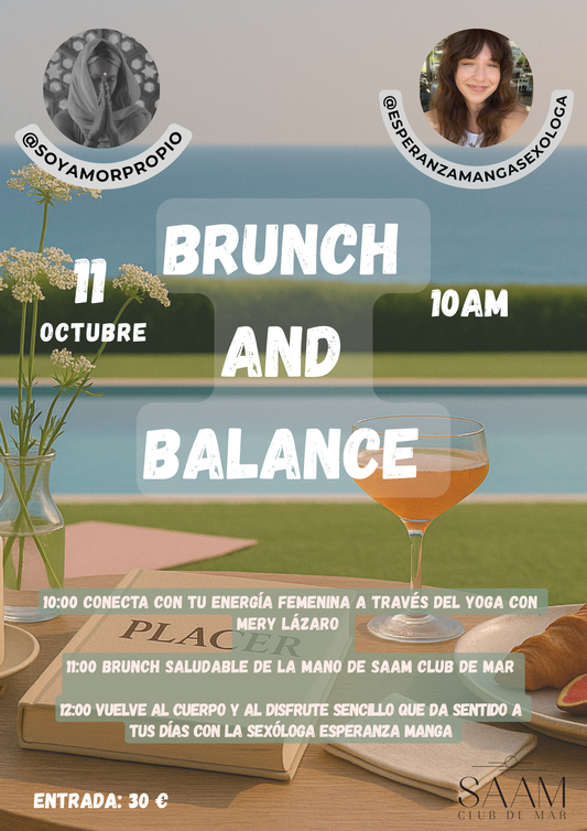 Evento Exclusivo Brunch and Balance. Sábado 11 de octubre en Saam Club de Mar.
